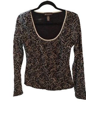 I.N.C. International Concepts Black, White Top SZ M